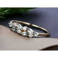 thumbnail image 3 of Moss Agate Wedding Band Ring Gold Nature Inspired Leaf Floral Ring Silver Engagement Gift, 3 of 3