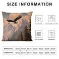 thumbnail image 5 of Jiayy  Eagle Throw Pillow Cushion Cover, Nature Photography of Rocky Mountains and Forest with a Bald Eagle Flying Over It, Decorative Square Accent Pillow Case,  Rose Green, 5 of 5