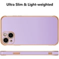 thumbnail image 5 of Case for iPhone 13 6.1" Luxury Plating Edge Case Cover Slim Lightweight Glossy Bling Phone Case Soft TPU Shockproof Bumper Case Electroplated Case,Purple, 5 of 11