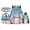 Blue Baseball Drip, variant on KUIFORTI Backpack Capybara Lemon with Lunch Box Kid Backpack Set 4Pcs Lightweight Boys School Bag for Elementary Primary Middle School Back to School Supplies Pencil Pouch Water Bottle Sleeve