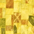 thumbnail image 1 of Ahgly Company Machine Washable Indoor Square Patchwork Yellow Transitional Area Rugs, 7' Square, 1 of 4