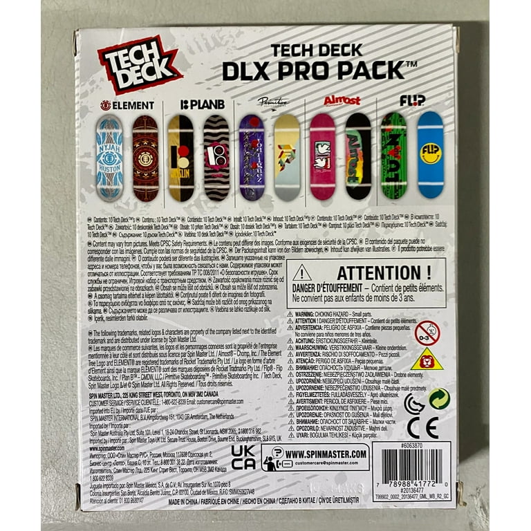 Pack of 10 Finger Skates (DLX Pro Pack Tech Deck)