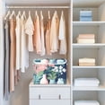 thumbnail image 4 of Yayeee Collapsible Storage Bin with Lid Fabric Closet Decorative Basket with Handles, Pink Flowers, 4 of 7