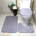 thumbnail image 1 of Bathroom Rug Sets 3 Piece Non Slip, Toilet Lid Cover and Contours Mat, Bath Mats Shower Mats Bath Rug Mat for Tub Toilet Bathroom, 1 of 5