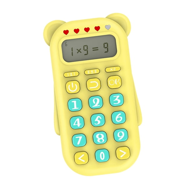 Calculadora electrónica, matemáticas básicas, cálculo matemático funcional, juego electrónico de matemáticas Amarillo