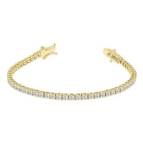 SZUL Women's 6 Carat TW Lab Grown Diamond Tennis Bracelet in 14K Yellow Gold (G-H Color, VS1-VS2 Clarity)