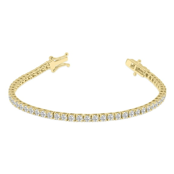 SZUL Women's 6 Carat TW Lab Grown Diamond Tennis Bracelet in 14K Yellow Gold (G-H Color, VS1-VS2 Clarity)