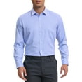 thumbnail image 5 of INSPIRE CHIC Men's Plaid Long Sleeved Button Down Business Wear Dress Shirts M Light Blue, 5 of 6