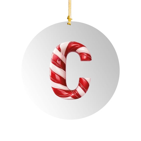 Zmeidao 26 Initial Letters Christmas Tree Hanging Pendant, Christmas Letters Candy Cane Ornaments, Xmas Alphabet Letters for Christmas Tree DIY Craft Christmas Ornaments