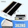 thumbnail image 4 of 5FT Portable Wheelchair Ramp ,800 LBS Capacity Folding Aluminum Threshold Ramp with Anti-Slip Surface, Mobility Access Handicap Ramp for Home Steps, Doorway, Stairs, Doorways, 4 of 7