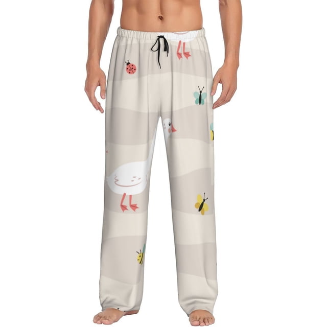 Balery Funny Goose1 Pantalones de pijama para hombre, pijama ultraligero, pantalón de descanso-XX-Large