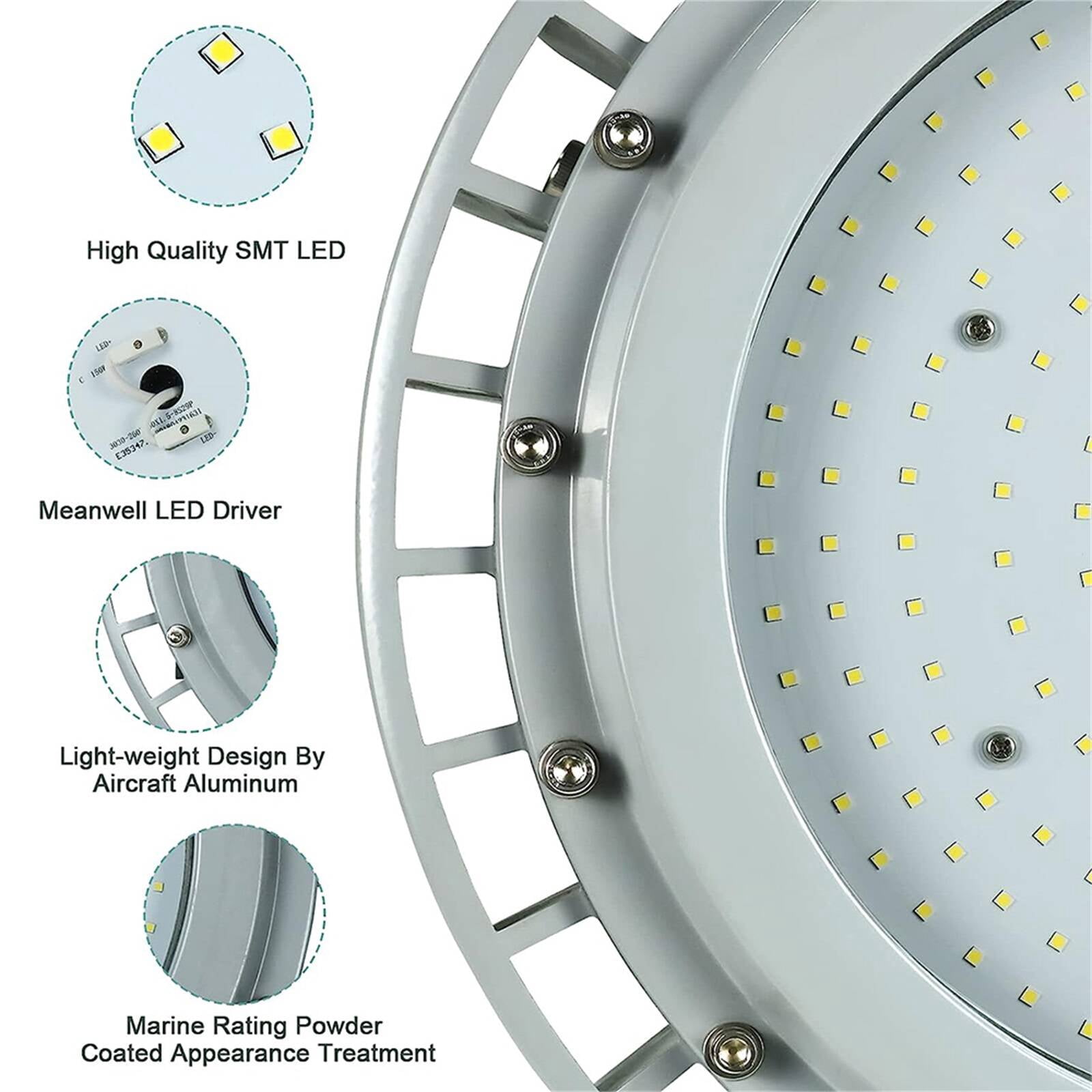 Chiuer 150W Explosion Proof Flood Light 5000K 100-277V 21000LM Class I Div 2
