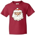 thumbnail image 3 of Inktastic Cute Santa Claus Face Youth T-Shirt, 3 of 5