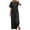00 # Black, variant on REORIAFEE Women Lounge Clothes Set Summer Outfit Summer Outfit Women Fashion Round Neck Short Sleeve Tops Pants Casual Suit Black XXXL