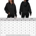 thumbnail image 2 of Sudadera Sudadera recortada para mujer Sudadera con capucha corta de manga larga informal Primavera Otoño Ropa deportiva Ygjytge Negro S para Mujer, 2 of 6