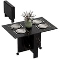 thumbnail image 1 of HOMCOM Folding Dining Table, Drop Leaf Table with 2 Wheels for Kitchen, 1 of 10