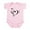 Petal Pink, variant on CafePress - Treble Bass Clef Heart Infant Bodysuit - Baby Light Bodysuit, Size Newborn - 24 Months