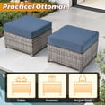 thumbnail image 3 of ODELIO 6 Pieces All-Weather Rattan Wicker Patio Furniture Set, Outdoor Sectional Sofa with Ottomans, Outdoor Conversation Set for Porch, Patio & Backyard, 3 of 8