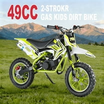 49cc 2-Stroke Kids Dirt Bike,Mini Dirt Bike,Dirt Bike for Kids 8-14,Gas Power Pocket Rocket Bike,Gas Motorcycle with Front Rear Disc Brakes,Off Road Mini Motorcycle Max Load 220LBS