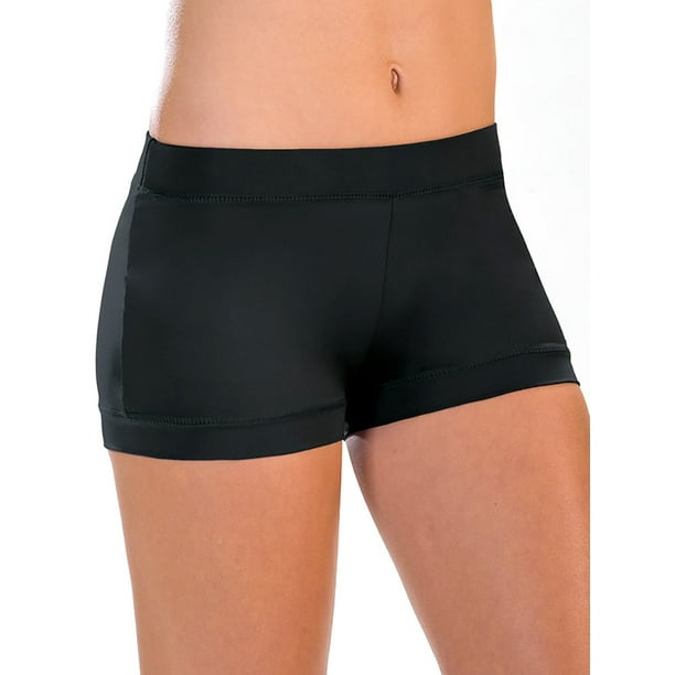 Motionwear Women's Banded Leg Boy Cut Shorts S BLACK