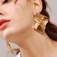 thumbnail image 3 of European Metal Round Drop Earrings Vintage Women Irregular Geometry Exaggerate Long Chunky Dangle Ear Pendant Statement Jewelry, 3 of 5