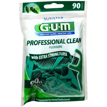 GUM Eez-Thru Flossers Mint 90 Each (Pack of 6)