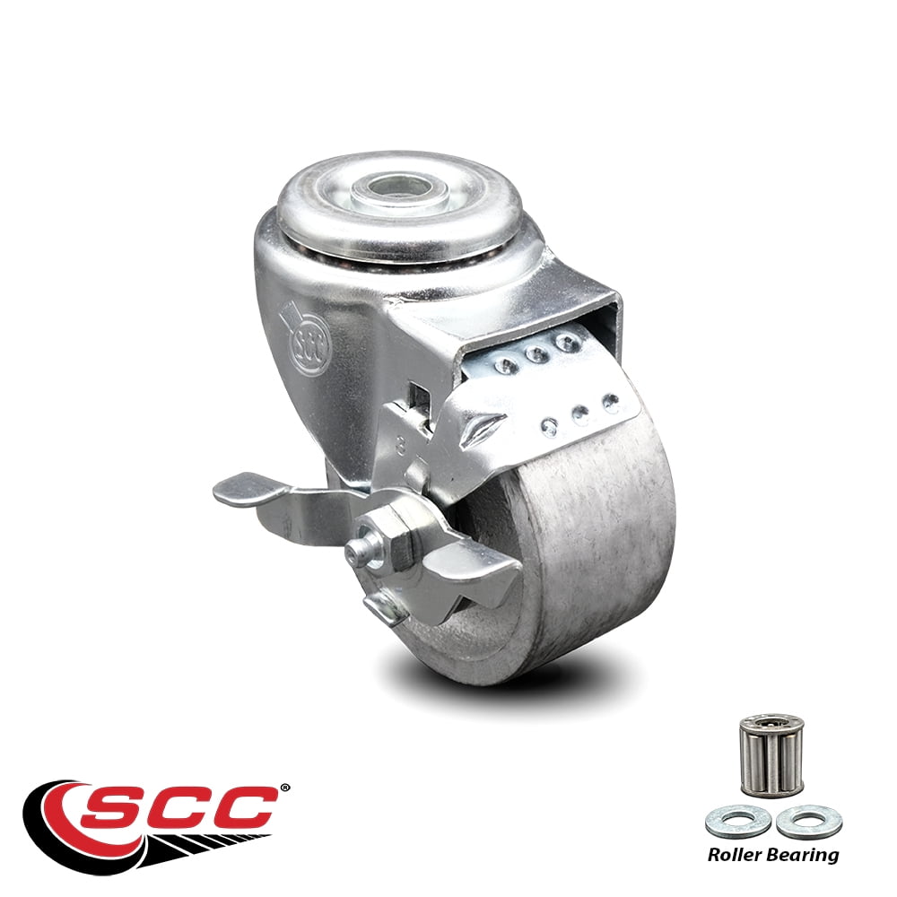 3 Inch Semi Steel Wheel Swivel Bolt Hole Caster with Brake Service Caster Brand