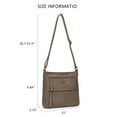 thumbnail image 3 of KL928 Crossbody Bags for Women Shoulder Bag Multi Pocket Soft PU Washed Leather Purse, 3 of 5