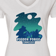 thumbnail image 4 of Inktastic Smoky Mountains Pigeon Forge Tennessee with Bear Women's V-Neck T-Shirt, 4 of 5