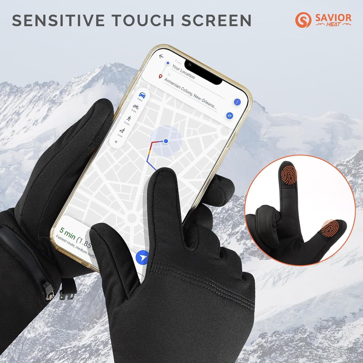 Heated Glove Liners for Men Women, Rechargeable Battery Electric Savior Heated Gloves, Winter Warm Glove Liners for Arthritis Raynaud, Thin Gloves Riding Ski Snowboarding Hiking Cycling Hand Warmers