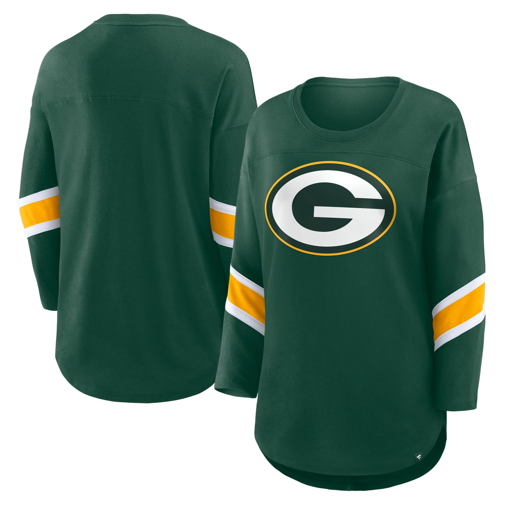 Women's Fanatics Green Green Bay Packers Redzone 3/4-Sleeve T-Shirt