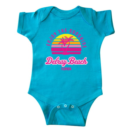 

Inktastic Summer Enjoy the Sunshine Delray Beach Florida in Pink Gift Baby Boy or Baby Girl Bodysuit