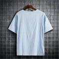 thumbnail image 5 of Ketyyh-chn99 T Shirts for Men Summer Outfits Relaxed Fit Casual Short Sleeve Button Up Blouses Light Blue,5XL, 5 of 5
