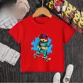 thumbnail image 3 of Camiseta de algodón 100 % con estampado de oso y patineta creativa de verano para niños y niñas, cómoda camiseta informal de manga corta para adolescentes, camiseta de algodón, 3 of 5