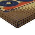 thumbnail image 2 of Ambesonne Vintage Fitted Sheet, Audiocasette Music Fun, Twin XL Size, Night Blue Tan Orange, 2 of 3