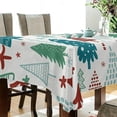 thumbnail image 3 of Coolnut Christmas Tree Tablecloth, Waterproof Washable Polyester Square Table Cover, Durable Tablecloth for Kitchen Dining Table Party Decor, 60"X 108", 3 of 7
