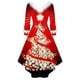 thumbnail image 3 of WILLBEST Vestido De Fiesta Informal De Manga Larga Con Cuello Y Estampado De Copos De Nieve Navideños Para Mujer, Elegante Y Fluido. 1, 3 of 3