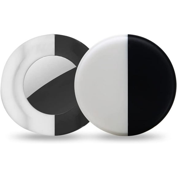 Airtag Dog Collar Holder, Silicone Airtag Holder for Dog or cat, Anti-Lost Dog Airtag Holder for Cats and Dogs(S, White Black)