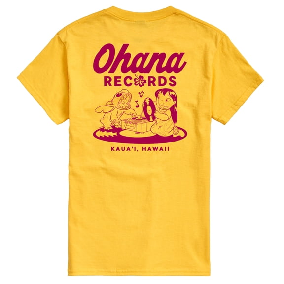 Lilo & Stitch - Ohana Records - Men's Short Sleeve Graphic T-Shirt