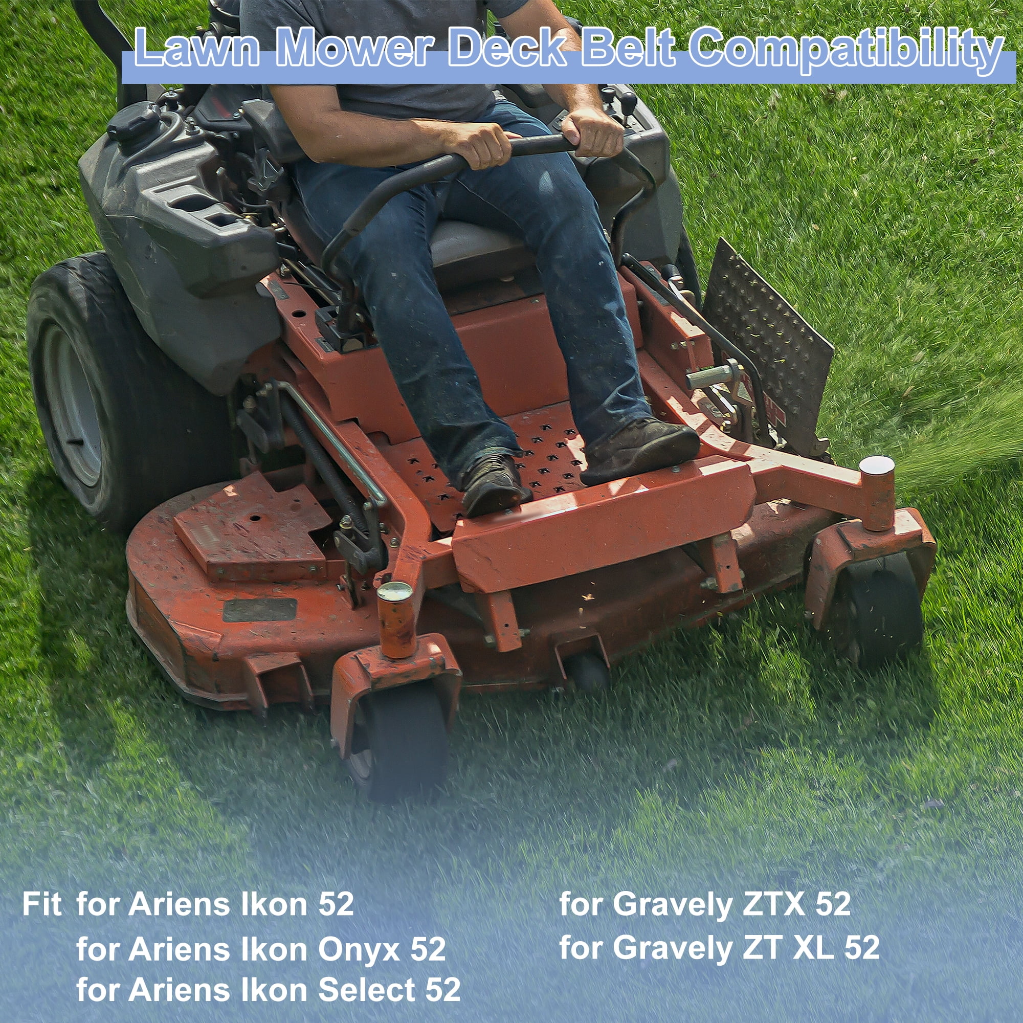Unique Bargains No.07200921 Lawn Mower Deck Belt for Ariens Ikon 52