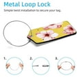 thumbnail image 2 of Square 2Pack PU Leather Cherry Blossom Flower Cruise Luggage Tag with Privacy Cover and Stainless Steel Ring - Suitable for Travel Handbags Backpacks Luggage Tags, 2 of 6