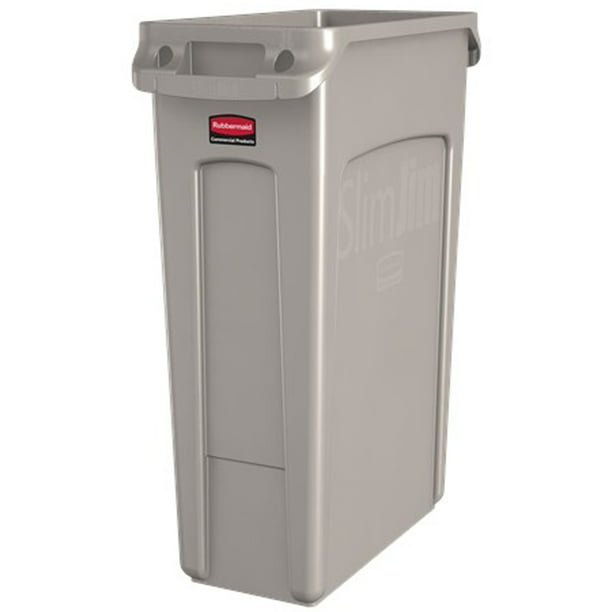 Contenedor Slim Jim Rubbermaid Slim Jim 23 gal Beige