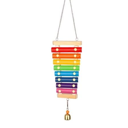 Colorful Bird Xylophone Toy, Suspensible Funny Xylophone Toy, Cage Accessories for Chicken Birds Parrots Parakeets Cockatiels Colorful