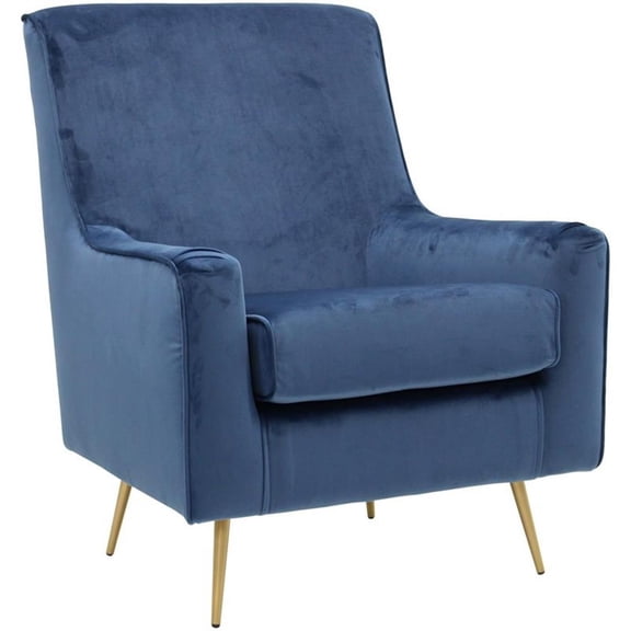 Pemberly Row 18"H Traditional Fabric Arm Chair in Chantel Parisian Blue