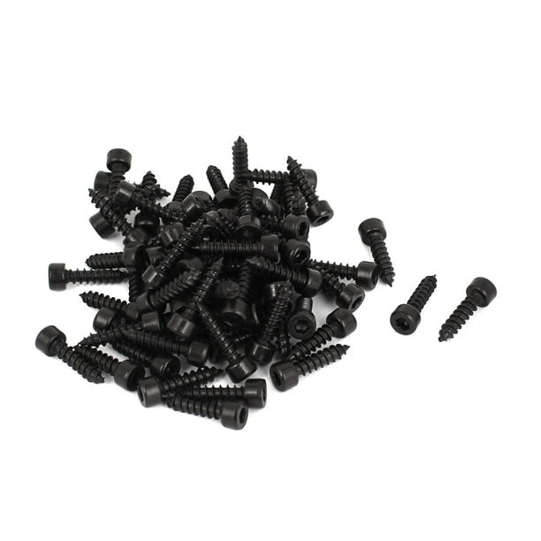 4mm x 16mm Male Thread Carbon Steel Hex Head Self Tapping Screws 100 Pcs