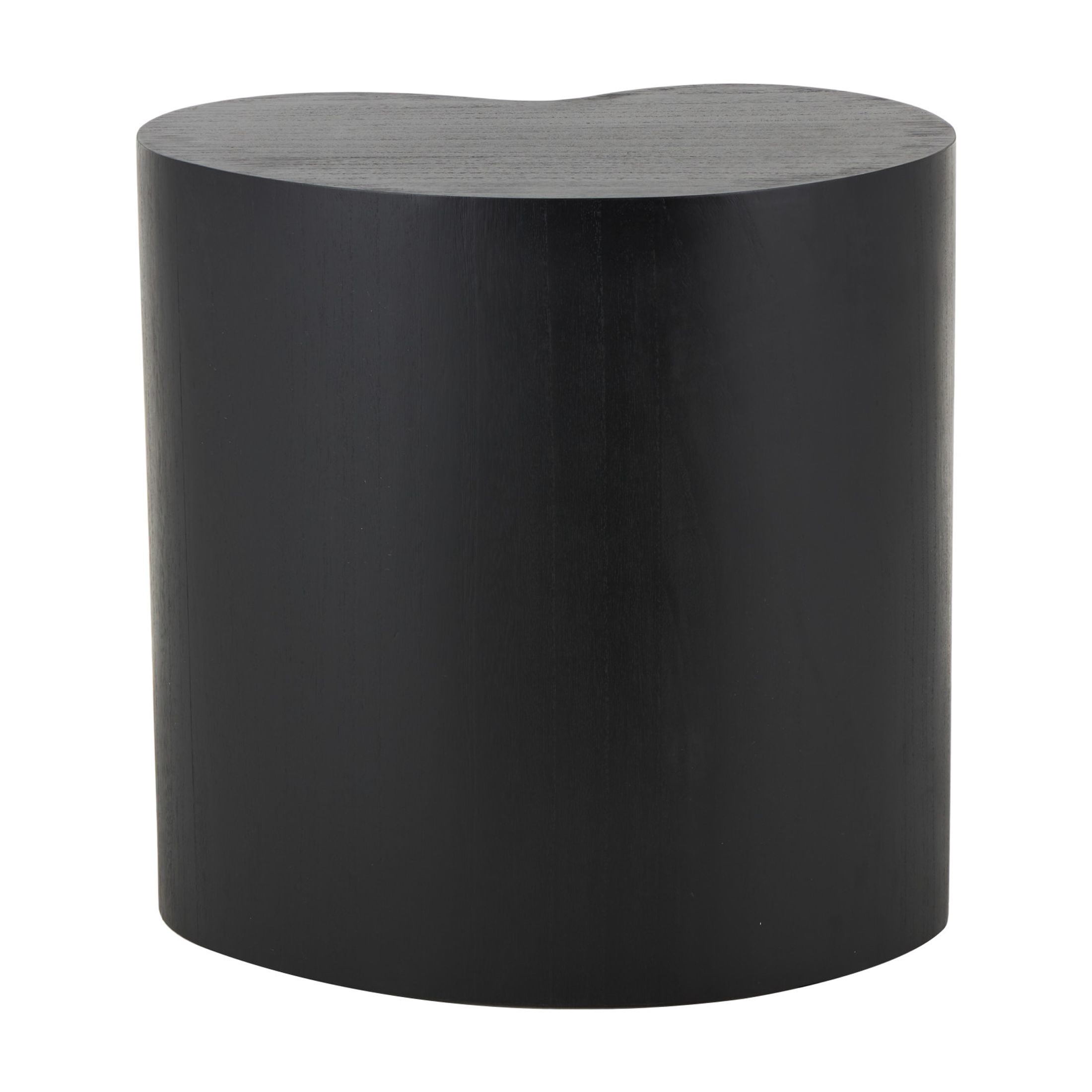DecMode 22" x 22" Black Wood Heart Inspired Accent Table, 1-Piece