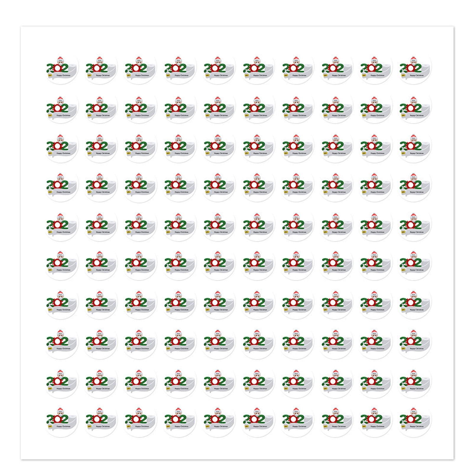 20 Christmas Stickers Round Label Stickers