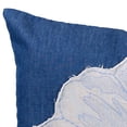 thumbnail image 2 of Jordan Manufacturing 18" x 18" Denim Blue and White Floral Square Reversible Decorative Throw Pillow, 2 of 4