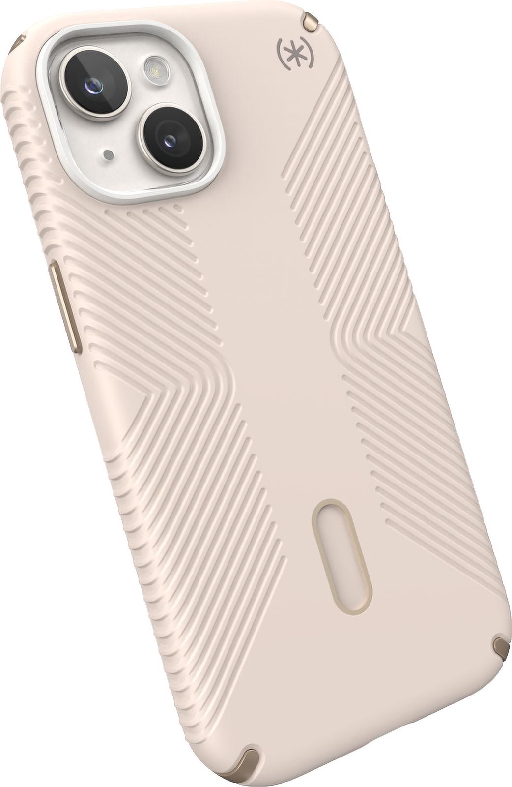 Speck iPhone 15 Case-Presidio2 Grip-ClickLock-MagSafe-6.1 Inch Phone Case-Bleached Bone/Heirloom Gold/Hazel Brown