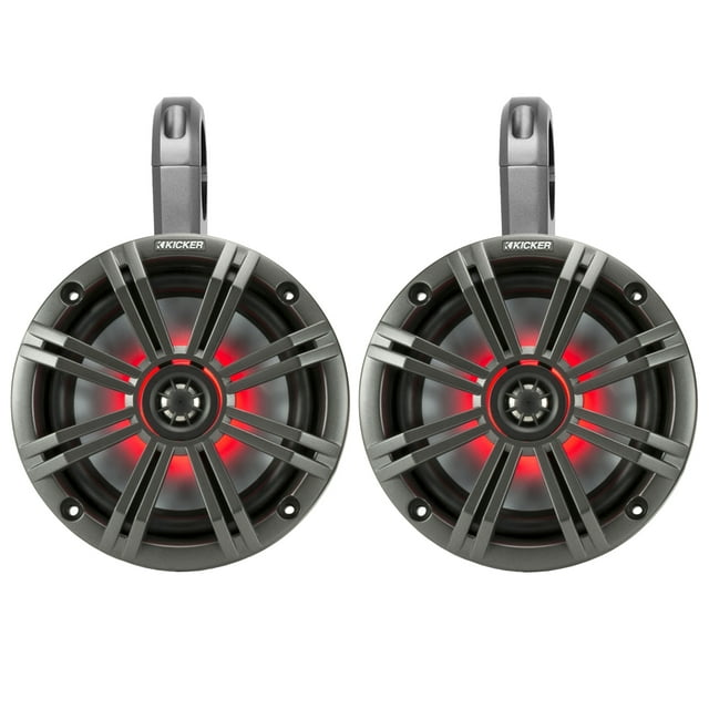 1 Pair (QTY 2) of Kicker 6.5" 2Way 195 Watts Peak Power Coaxial Marine